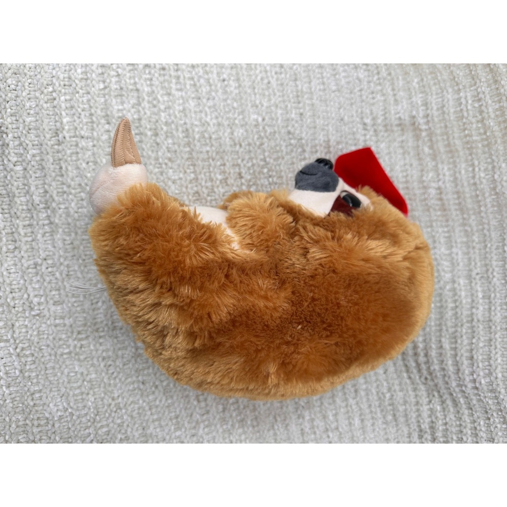 Nanco Sloth Plush Christmas Santa Hat Stuffed Animal Brown Holiday‎ Toy - Picture 5 of 10